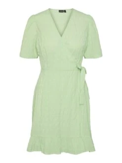 Pieces PCLOUISE WRAP DRESS -Piece Clothing Shop 17139342 ParadiseGreen 001