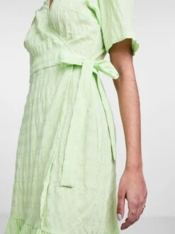 Pieces PCLOUISE WRAP DRESS -Piece Clothing Shop 17139342 ParadiseGreen 006
