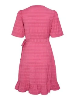 Pieces PCLOUISE WRAP DRESS -Piece Clothing Shop 17139342 ShockingPink 002