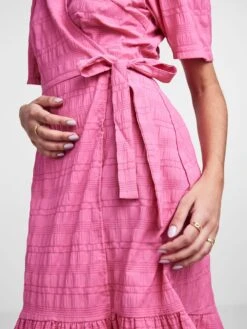 Pieces PCLOUISE WRAP DRESS -Piece Clothing Shop 17139342 ShockingPink 006