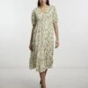 Pieces PCLYDIA MIDI DRESS -Piece Clothing Shop 17139626 Ecru 1040029 003