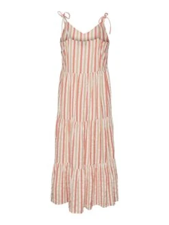 Pieces PCLUCID MIDI DRESS -Piece Clothing Shop 17139666 HotCoral 1040077 002