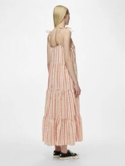 Pieces PCLUCID MIDI DRESS -Piece Clothing Shop 17139666 HotCoral 1040077 004