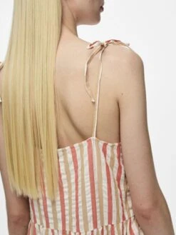 Pieces PCLUCID MIDI DRESS -Piece Clothing Shop 17139666 HotCoral 1040077 006