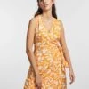 Pieces PCLARISA WRAP DRESS -Piece Clothing Shop 17139689 FlameOrange 1040121 003