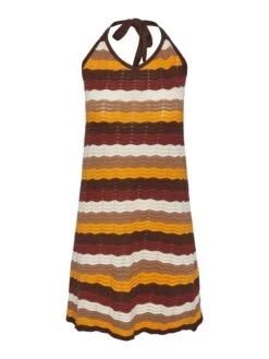 Pieces PCLANA KNITTED DRESS -Piece Clothing Shop 17140404 ChocolateFondant 1042718 001