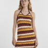 Pieces PCLANA KNITTED DRESS -Piece Clothing Shop 17140404 ChocolateFondant 1042718 003