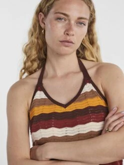 Pieces PCLANA KNITTED DRESS -Piece Clothing Shop 17140404 ChocolateFondant 1042718 006