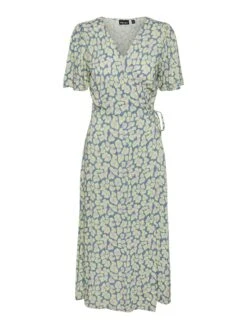 Pieces PCLINE WRAP DRESS -Piece Clothing Shop 17141842 ColonyBlue 1061894 001