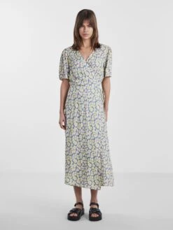 Pieces PCLINE WRAP DRESS -Piece Clothing Shop 17141842 ColonyBlue 1061894 005