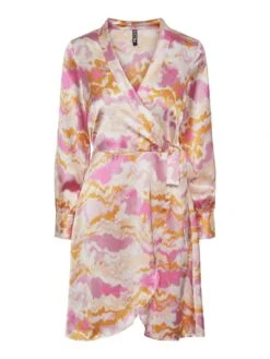 Pieces PCKERRA WRAP DRESS -Piece Clothing Shop 17142029 PinkLady 1061536 001