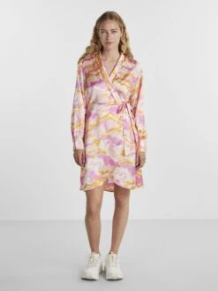 Pieces PCKERRA WRAP DRESS -Piece Clothing Shop 17142029 PinkLady 1061536 005