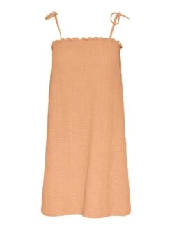 Pieces PCLARA SLEEVELESS DRESS -Piece Clothing Shop 17142562 OrangeChiffon 001