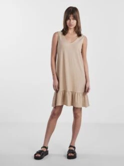 Pieces PCLINE MINI DRESS -Piece Clothing Shop 17142564 WhitePepper 005