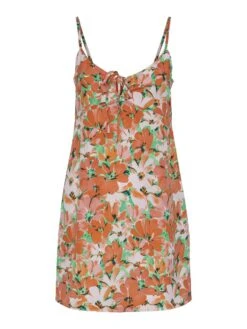 Pieces PCLOLE MINI DRESS -Piece Clothing Shop 17144396 FlameOrange 1068305 001