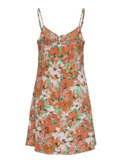 Pieces PCLOLE MINI DRESS -Piece Clothing Shop 17144396 FlameOrange 1068305 002