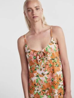 Pieces PCLOLE MINI DRESS -Piece Clothing Shop 17144396 FlameOrange 1068305 006