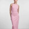 Pieces PCMELANIE MIDI DRESS -Piece Clothing Shop 17144967 BegoniaPink 1071679 003